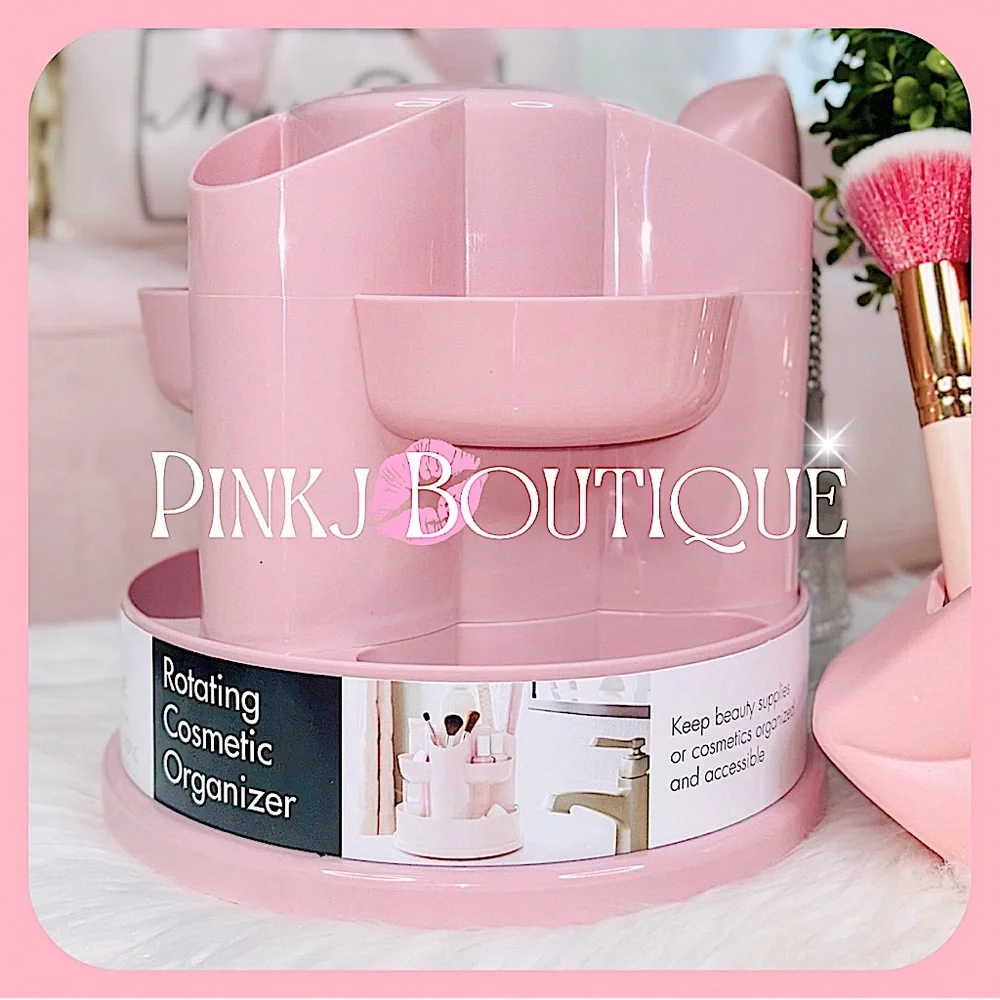 💗{Cosmetic Organizer} Pink Rotating Makeup Brush Holder | Office Stationary!